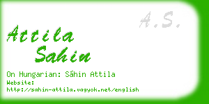 attila sahin business card